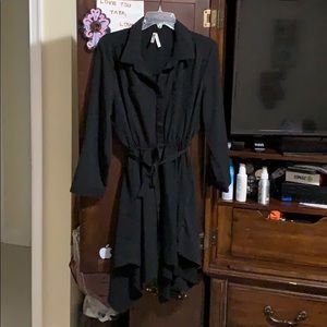 Tissued bottom black dress